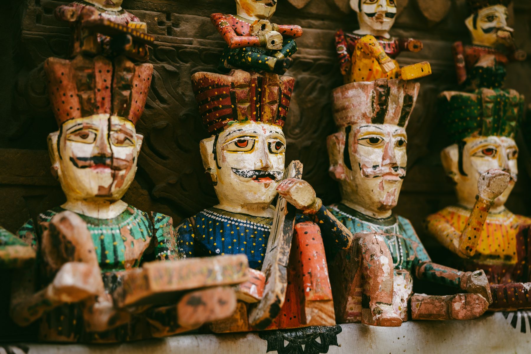 Painted Wooden Puppets